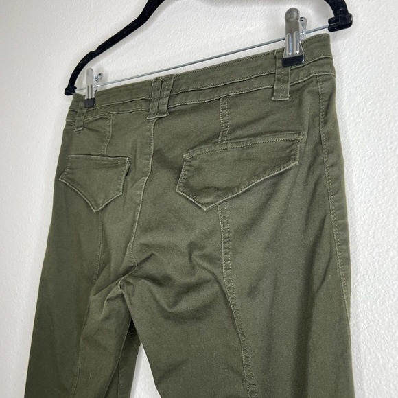 Vintage Baby Phat Y2K Bratz Olive Army Green Low Rise Cargo Ankle Zip Pants Sz 7 - Picture 9 of 12